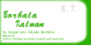 borbala kalman business card
